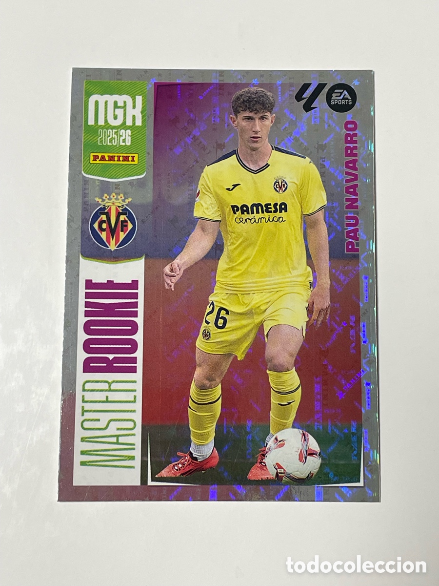 Cromos de F&uacute;tbol: Pau Navarro Villarreal Panini Megacracks 2025/26 M&aacute;ster Rookie #419