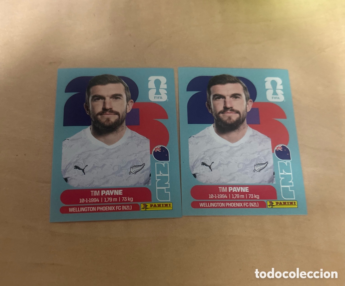 Cromos de F&uacute;tbol: 2 Tim Payne Nueva Zelanda NZL 6 Mundial World Cup 26 2026 Panini