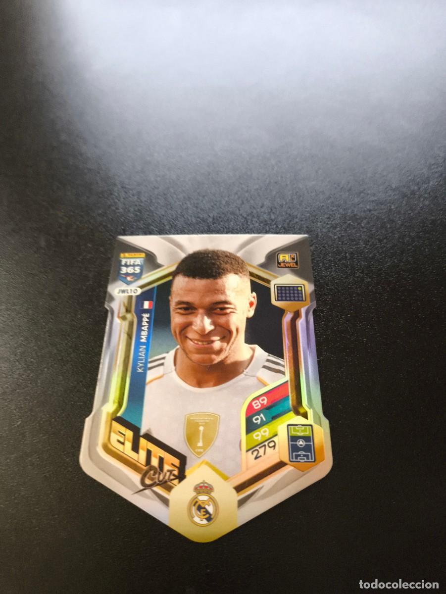 Cromos de F&uacute;tbol: JWL10 Kylian Mbapp&eacute; REAL MADRID JEWEL ELITE CUT PANINI ADRENALYN FIFA 365 2025 2026 NO LIGA ESTE
