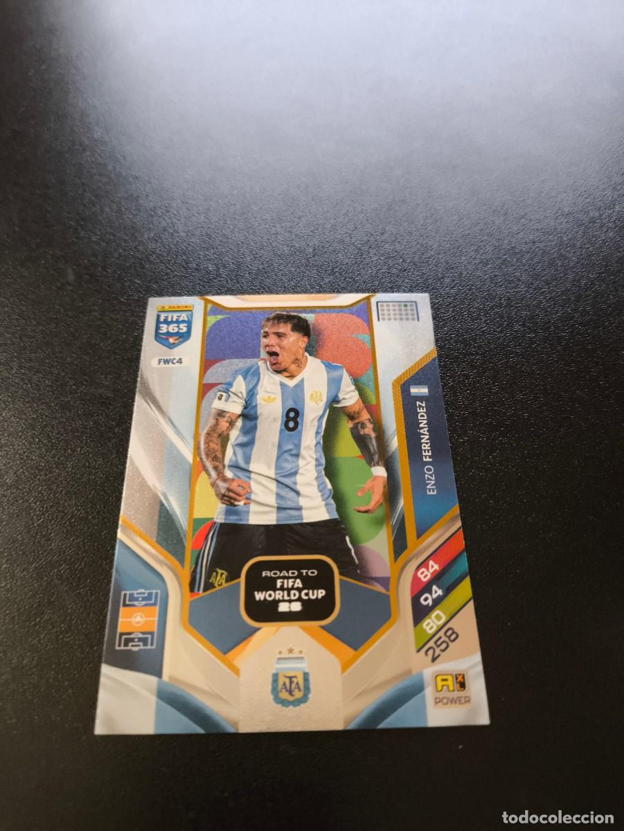 Cromos de F&uacute;tbol: FWC4 Enzo Fern&aacute;ndez ARGENTINA ROAD TO WORLD CUP PANINI ADRENALYN FIFA 365 2025 2026 NO LIGA ESTE