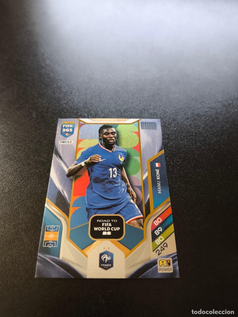 Cromos de F&uacute;tbol: FWC22 Manu Kon&eacute; FRANCIA ROAD TO WORLD CUP PANINI ADRENALYN FIFA 365 2025 2026 NO LIGA ESTE