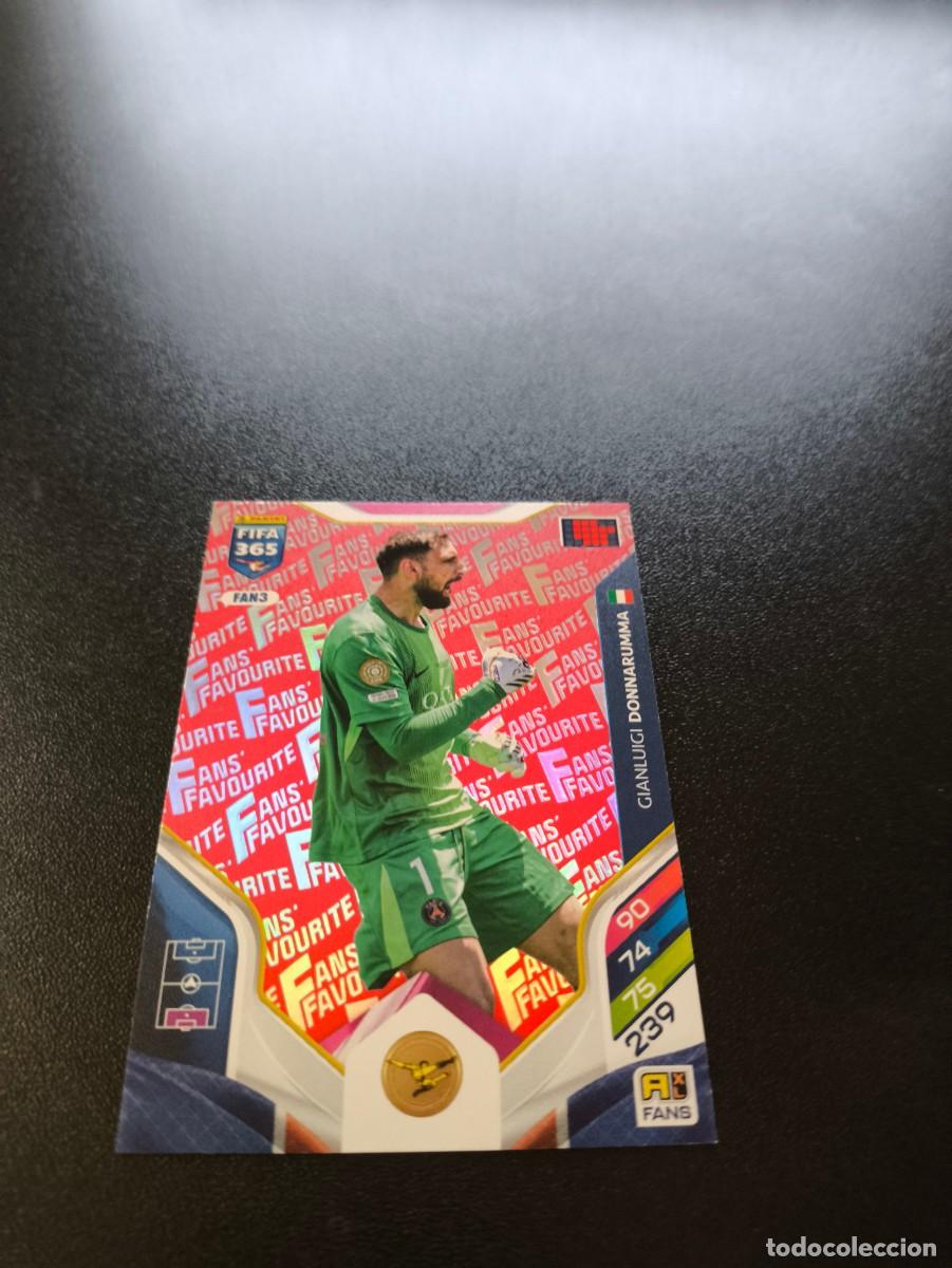 Cromos de F&uacute;tbol: FAN3 Gianluigi Donnarumma ROJO RED PSG FANS FAVOURITE PANINI ADRENALYN FIFA 365 2025 2026 NO LIGA
