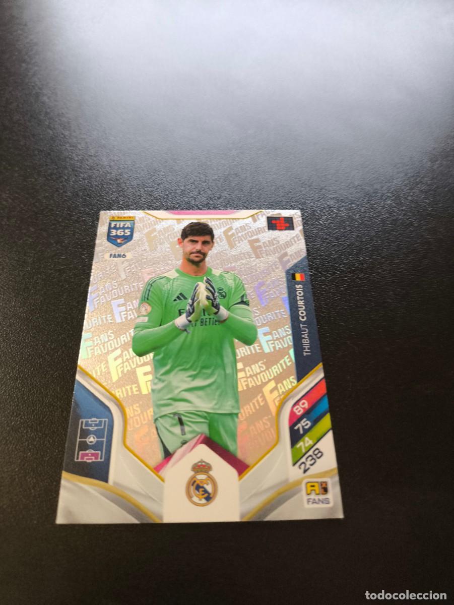 Cromos de F&uacute;tbol: FAN6 Thibaut Courtois REAL MADRID PLATA FANS FAVOURITE PANINI ADRENALYN FIFA 365 2025 2026 NO LIGA