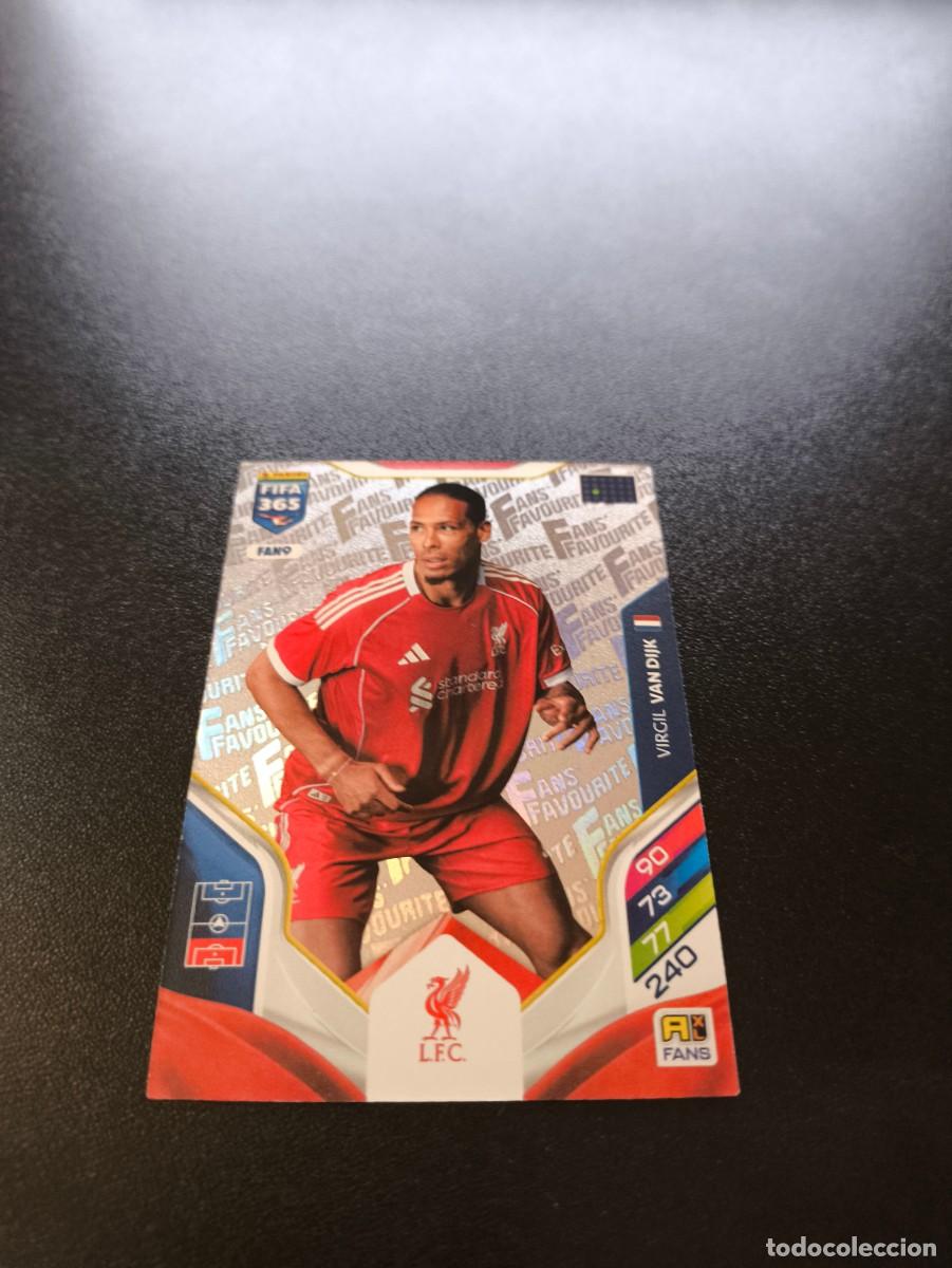 Cromos de F&uacute;tbol: FAN9 Virgil van Dijk LIVERPOOL PLATA FANS FAVOURITE PANINI ADRENALYN FIFA 365 2025 2026 NO LIGA