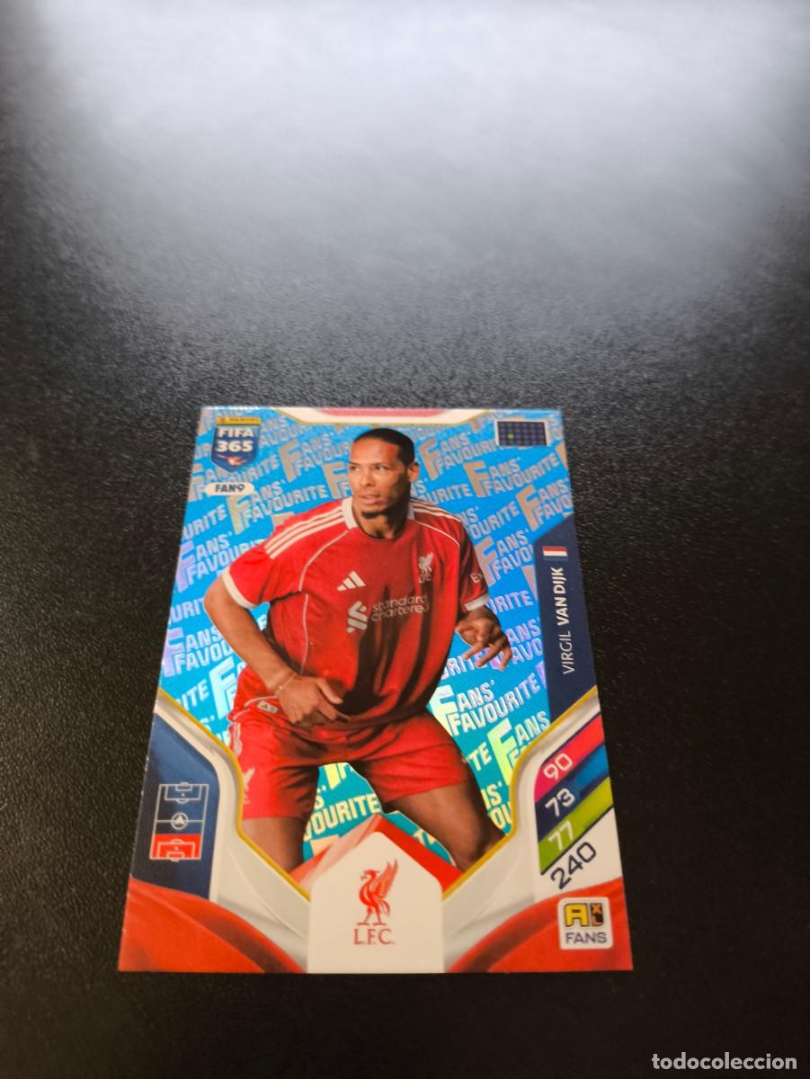 Cromos de F&uacute;tbol: FAN9 Virgil van Dijk LIVERPOOL BLUE AZUL FANS FAVOURITE PANINI ADRENALYN FIFA 365 2025 2026 NO LIGA