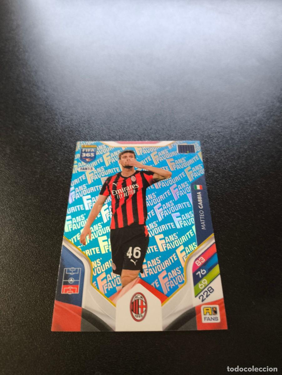 Cromos de F&uacute;tbol: FAN15 Matteo Gabbia BLUE AZUL MILAN FANS FAVOURITE PANINI ADRENALYN FIFA 365 2025 2026 NO LIGA