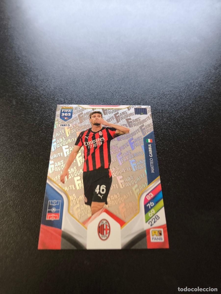 Cromos de F&uacute;tbol: FAN15 Matteo Gabbia PLATA MILAN FANS FAVOURITE PANINI ADRENALYN FIFA 365 2025 2026 NO LIGA