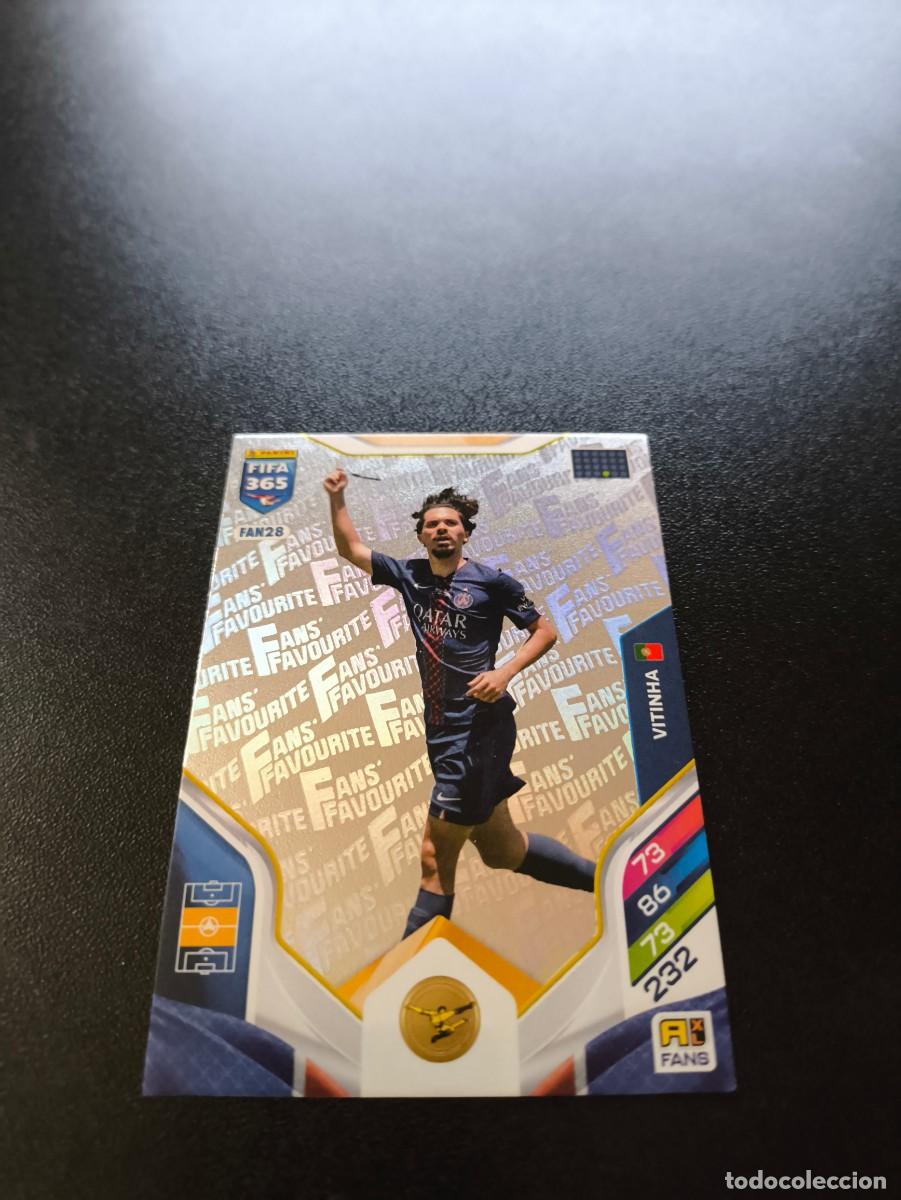Cromos de F&uacute;tbol: FAN28 Vitinha PSG PARIS SAINT PLATA FANS FAVOURITE PANINI ADRENALYN FIFA 365 2025 2026 LIGA ESTE