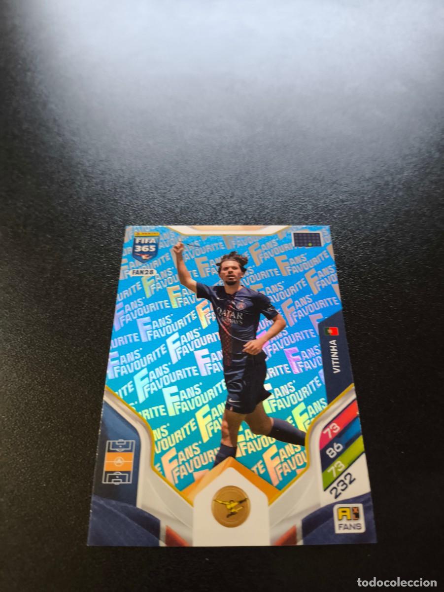 Cromos de F&uacute;tbol: FAN28 Vitinha PSG PARIS SAINT AZUL BLUE FANS FAVOURITE PANINI ADRENALYN FIFA 365 2025 2026 LIGA ESTE