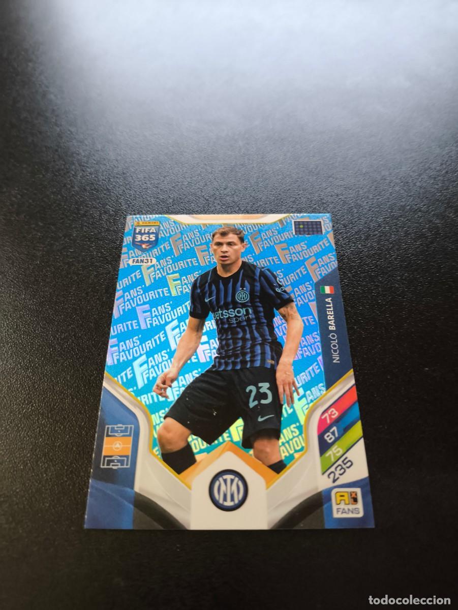 Cromos de F&uacute;tbol: FAN31 Nicol&ograve; Barella INTER MILAN BLUE AZUL FANS FAVOURITE PANINI ADRENALYN FIFA 365 2025 2026 LIGA