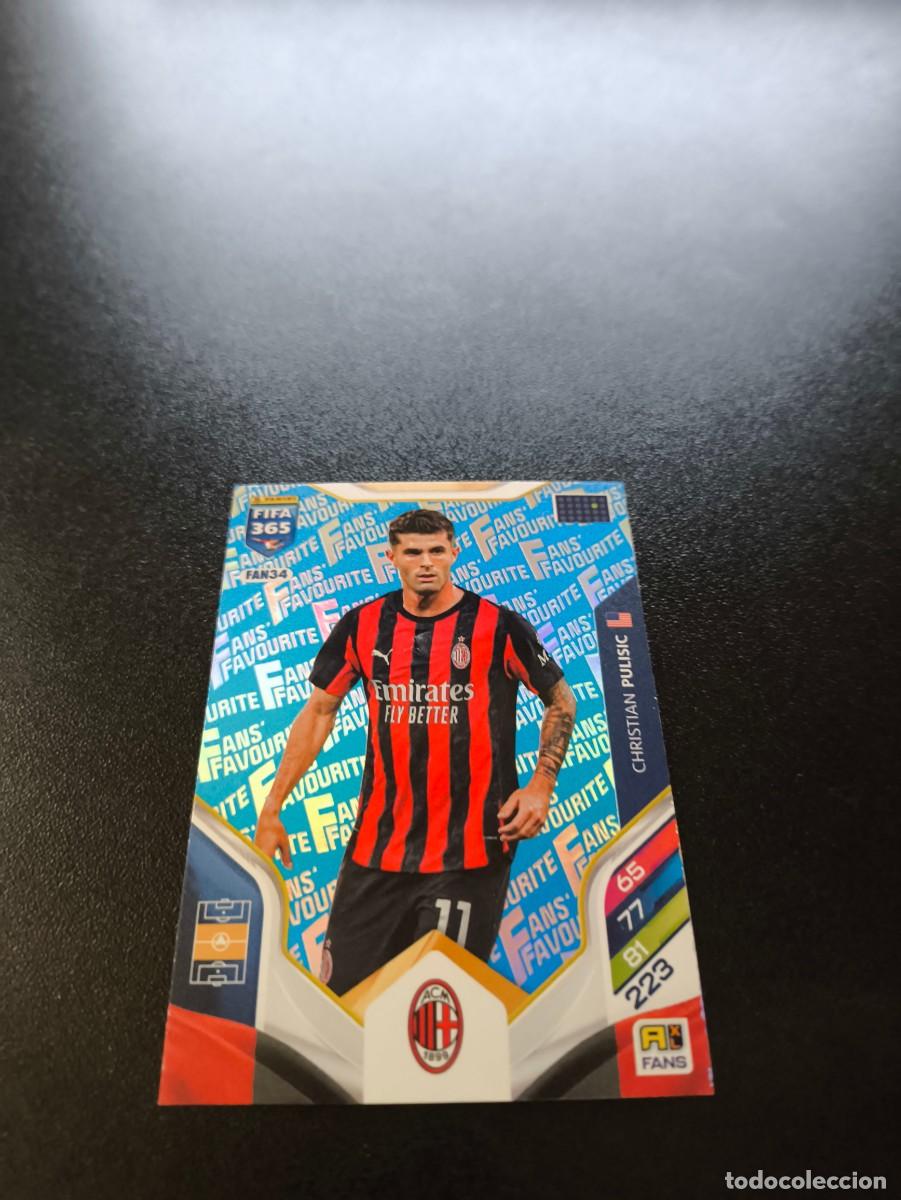 Cromos de F&uacute;tbol: FAN34 Christian Pulisic BLUE AZUL MILAN FANS FAVOURITE PANINI ADRENALYN FIFA 365 2025 2026 LIGA