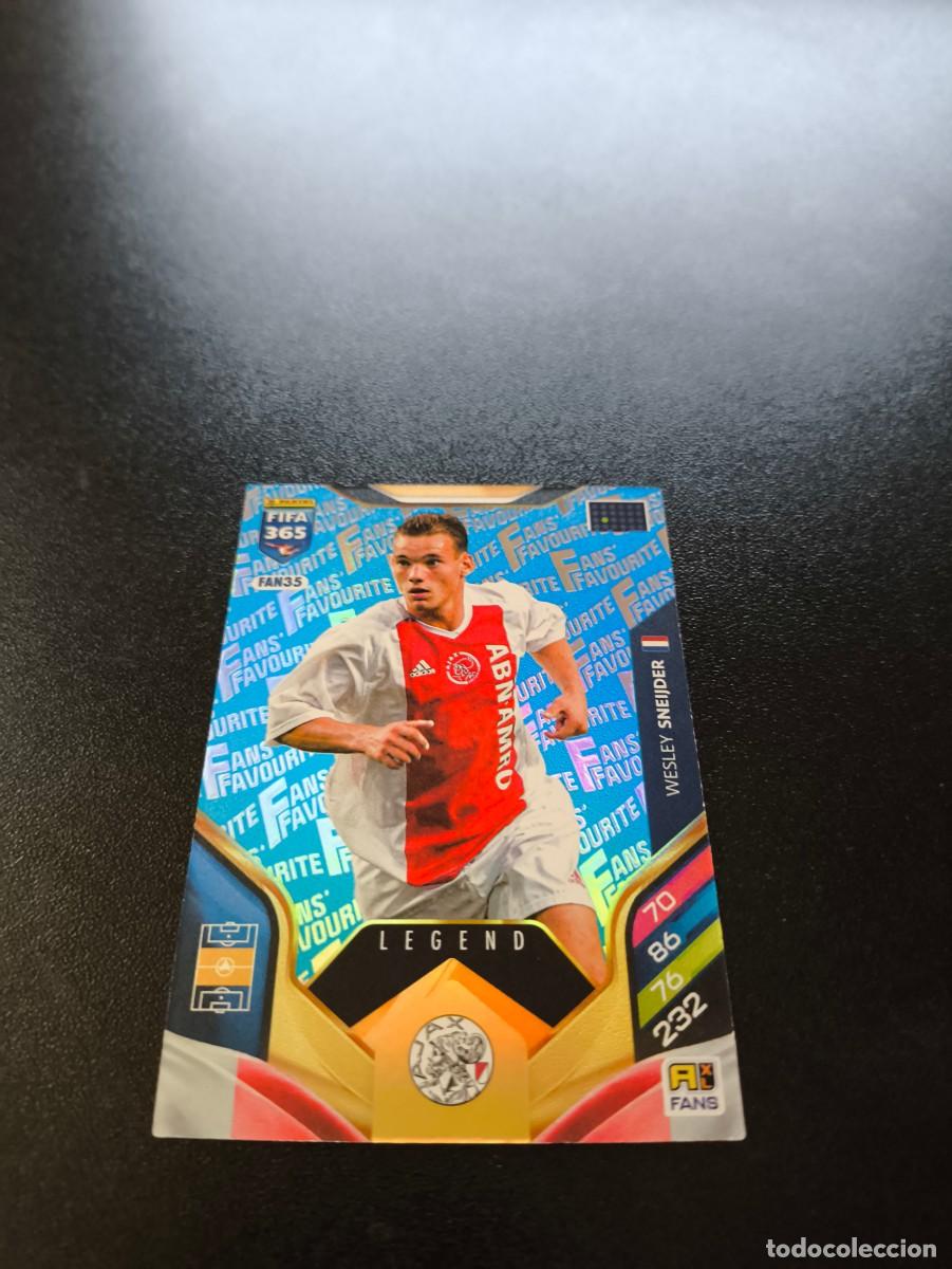 Cromos de F&uacute;tbol: FAN35 Wesley Sneijder AJAX BLUE AZUL FANS FAVOURITE PANINI ADRENALYN FIFA 365 2025 2026 LIGA