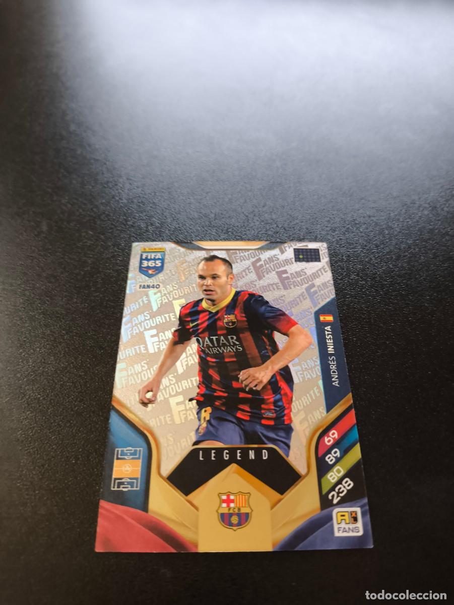 Cromos de F&uacute;tbol: FAN40 Andr&eacute;s Iniesta PLATA BARCELONA FANS FAVOURITE PANINI ADRENALYN FIFA 365 2025 2026 LIGA