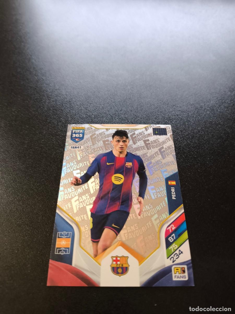 Cromos de F&uacute;tbol: FAN41 Pedri PLATA BARCELONA FANS FAVOURITE PANINI ADRENALYN FIFA 365 2025 2026 LIGA