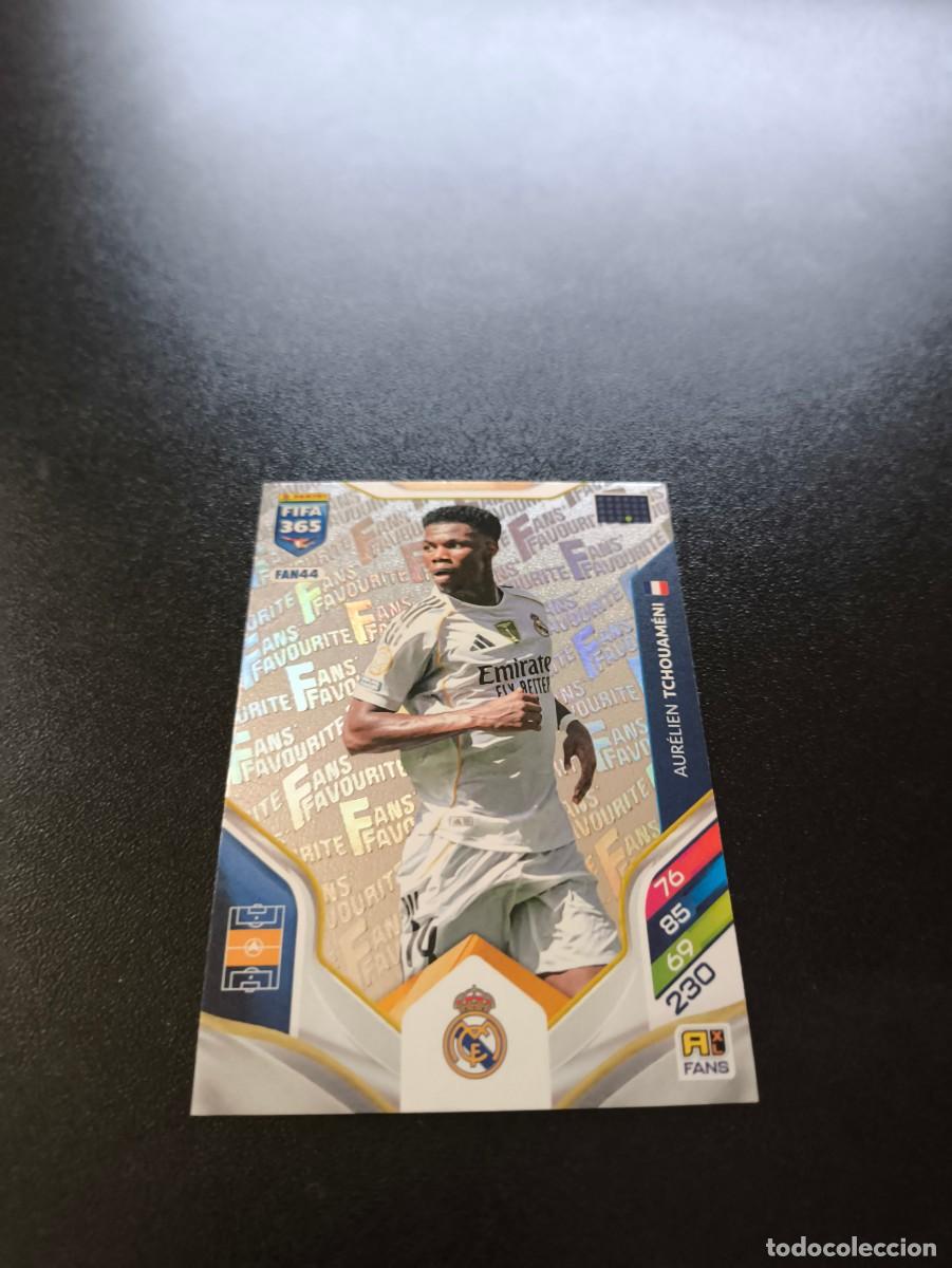 Cromos de Futebol: FAN44 Aur&eacute;lien Tchouam&eacute;ni REAL MADRID PLATA FANS FAVOURITE PANINI ADRENALYN FIFA 365 2025 2026 LIGA