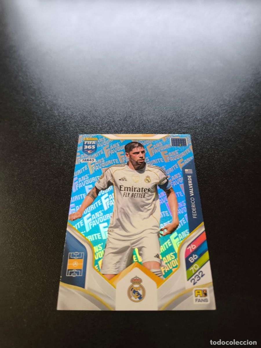 Cromos de F&uacute;tbol: FAN45 Federico Valverde REAL MADRID AZUL BLU FANS FAVOURITE PANINI ADRENALYN FIFA 365 2025 2026 LIGA