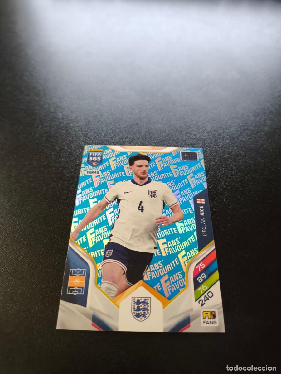 Cromos de F&uacute;tbol: FAN48 Declan Rice INGLATERRA BLUE AZUL FANS FAVOURITE PANINI ADRENALYN FIFA 365 2025 2026 LIGA