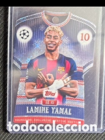 Cromos de F&uacute;tbol: LAMINE YAMAL Festive Edition Squadzone FC BARCELONA