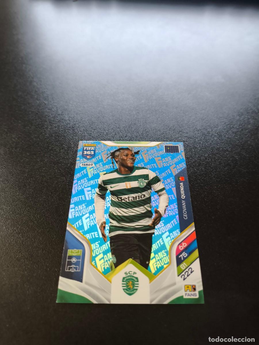 Cromos de F&uacute;tbol: FAN69 Geovany Quenda SPORTING PORTUGAL AZUL FANS FAVOURITE PANINI ADRENALYN FIFA 365 2025 2026 LIGA