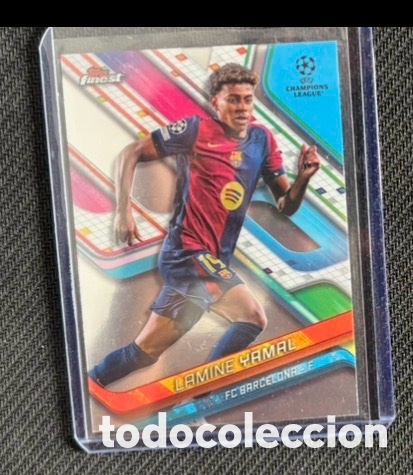 Cromos de F&uacute;tbol: TOPPS FINEST LAMINE YAMAL FC BARCELONA CARTA