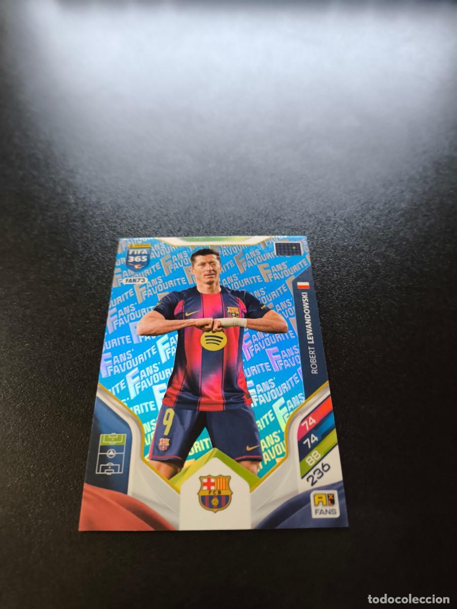 Cromos de F&uacute;tbol: FAN73 Lewandowski BLUE AZUL BARCELONA FANS FAVOURITE PANINI ADRENALYN FIFA 365 2025 2026 LIGA