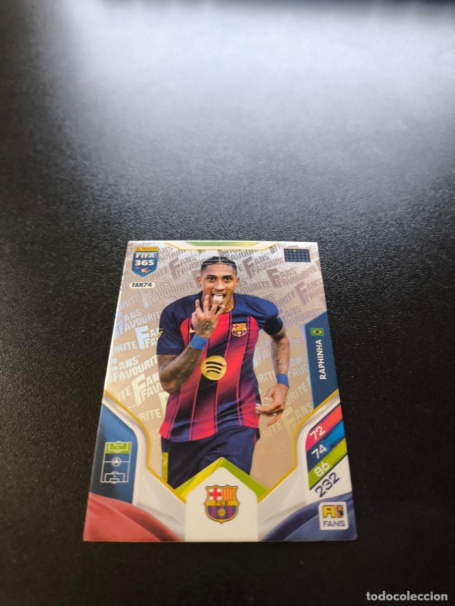 Cromos de F&uacute;tbol: FAN74 Raphinha PLATA BARCELONA FANS FAVOURITE PANINI ADRENALYN FIFA 365 2025 2026 LIGA