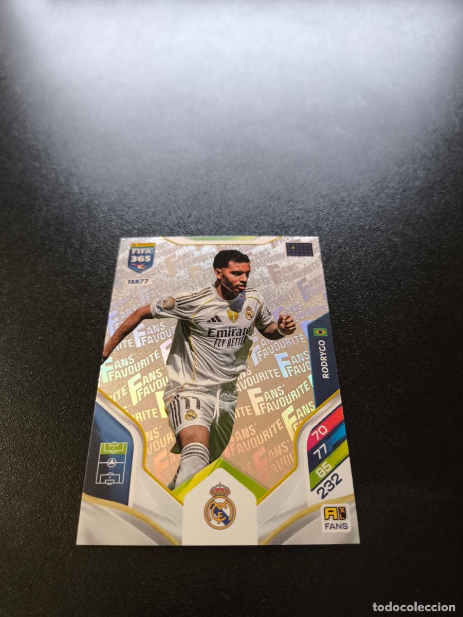 Cromos de F&uacute;tbol: FAN77 Rodrygo PLATA REAL MADRID FANS FAVOURITE PANINI ADRENALYN FIFA 365 2025 2026 LIGA