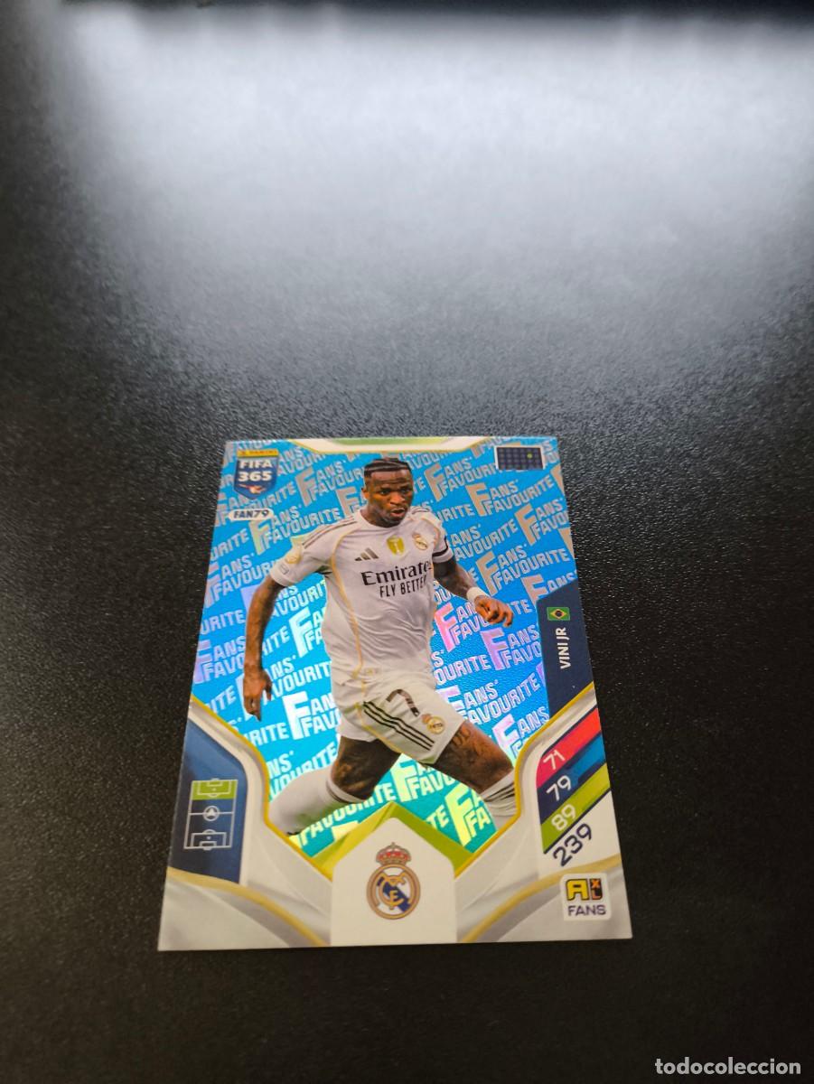 Cromos de F&uacute;tbol: FAN79 Vini Jr BLUE AZUL VINICIUS REAL MADRID FANS FAVOURITE PANINI ADRENALYN FIFA 365 2025 2026 LIGA