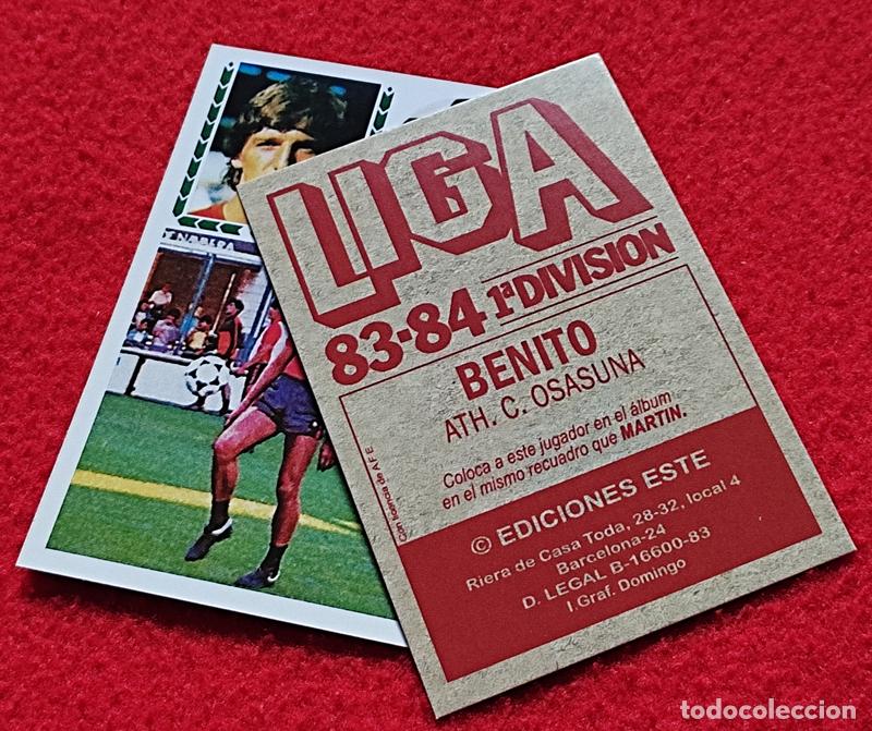 Cromos de F&uacute;tbol: Benito C.A. Osasuna custom 83-84 In&eacute;dito