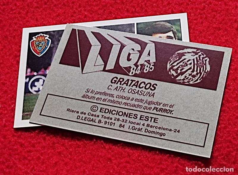 Cromos de F&uacute;tbol: Gratacos C. A. Osasuna custom 84-85 inedito