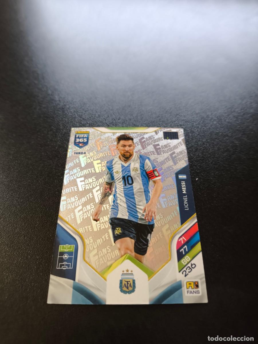 Cromos de F&uacute;tbol: FAN84 Lionel Messi PLATA ARGENTINA FANS FAVOURITE PANINI ADRENALYN FIFA 365 2025 2026 LIGA