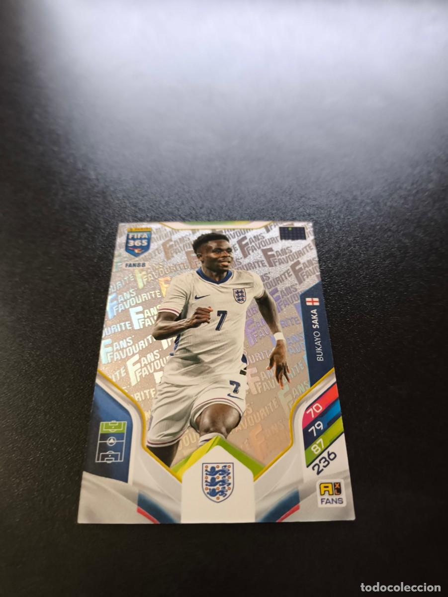 Cromos de F&uacute;tbol: FAN88 Bukayo Saka PLATA BLUE AZUL FANS FAVOURITE PANINI ADRENALYN FIFA 365 2025 2026 LIGA