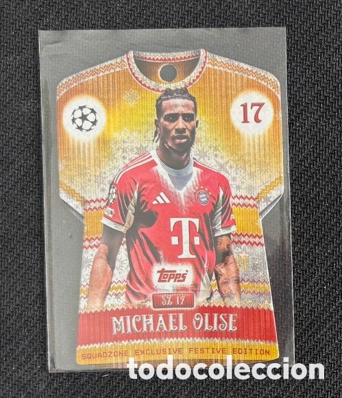 Cromos de F&uacute;tbol: MICHAEL OLISE Festive Edition Squadzone Bayern de Munich