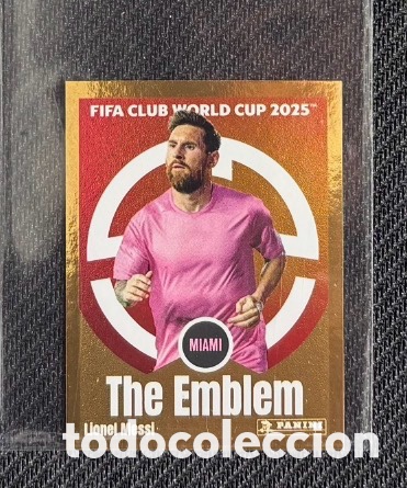Cromos de F&uacute;tbol: Cromo Lionel Messi The Emblem Inter de Miami