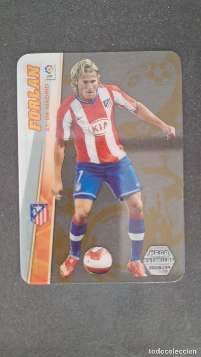 Cromos de F&uacute;tbol: L1 FORLAN ATLETICO DE MADRID MEGA ESTRELLAS 396 PANINI MEGACRACKS 2008 2009 08 09