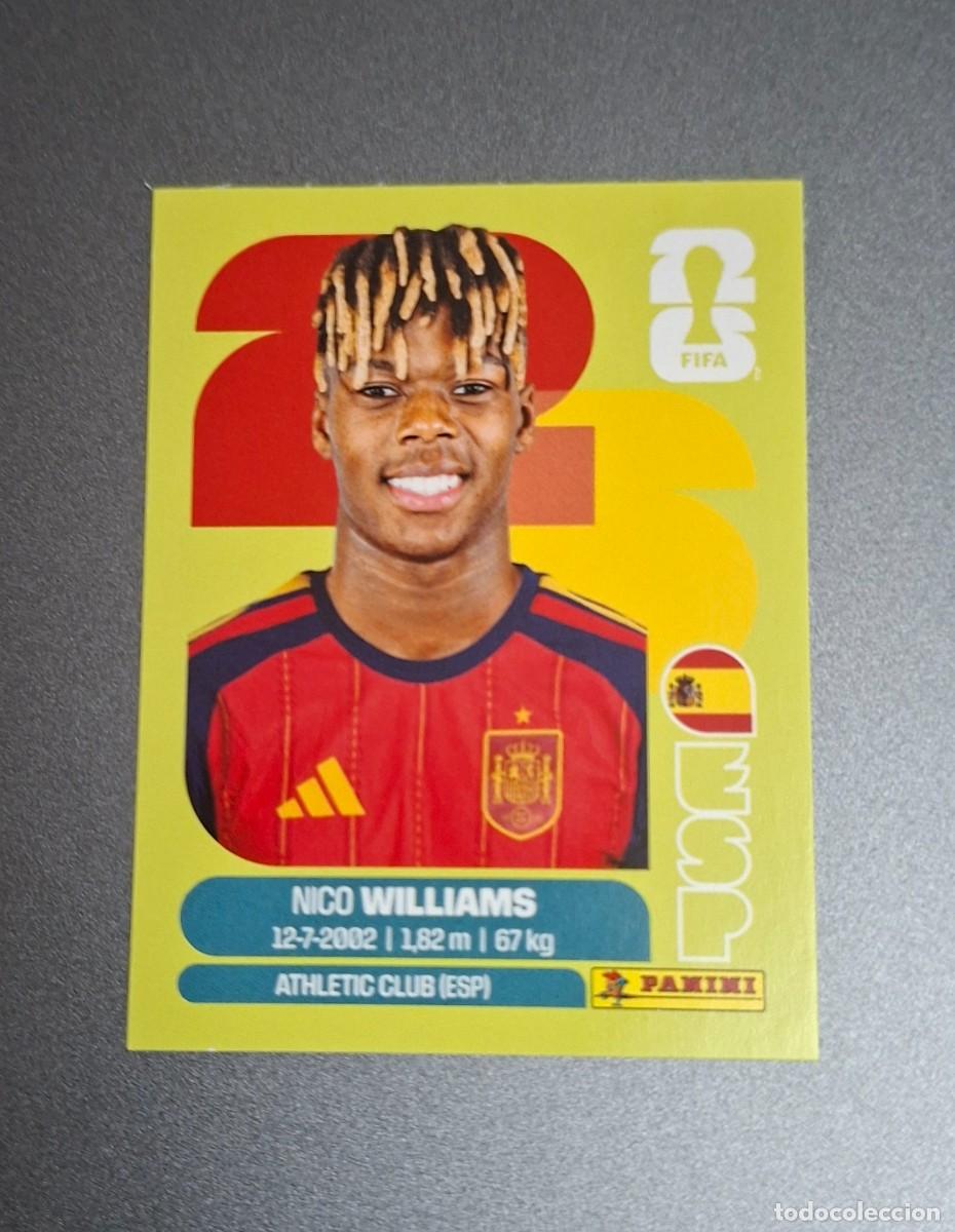 Cromos de F&uacute;tbol: NICO WILLIAMS ESP-17-STICKER EDICION SUIZA- UNUTED EDITION, FONDO VERDE PISTACHO