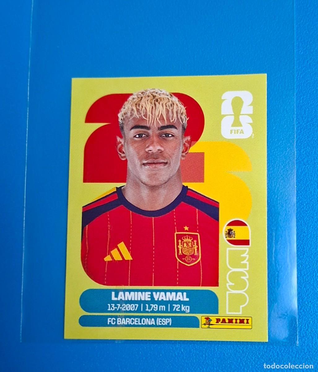 Cromos de F&uacute;tbol: LAMINE YAMAL ESP-15----STICKER EDICION SUIZA- UNUTED EDITION, FONDO VERDE PISTACHO