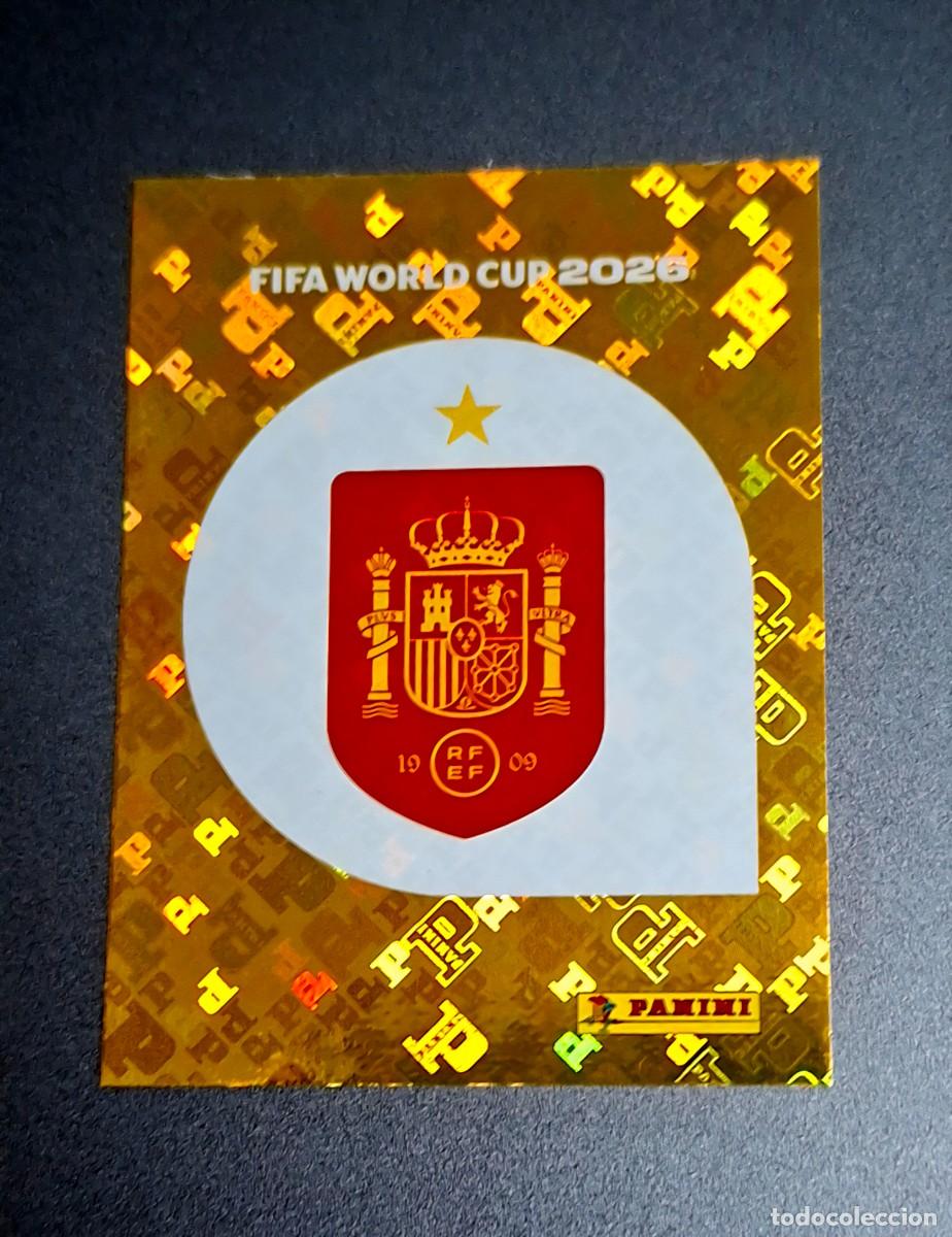 Cromos de F&uacute;tbol: ESCUDO ESP-1--STICKER EDICION SUIZA- UNITED EDITION-FONDO COLO ORO.