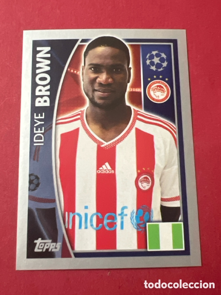 Cromos de F&uacute;tbol: C1758. CROMO FUTBOL BROWN OLYMPIACOS SIN PEGAR N&ordm; 418 CHAMPIONS LEAGUE 2015-2016/15-16 TOPPS