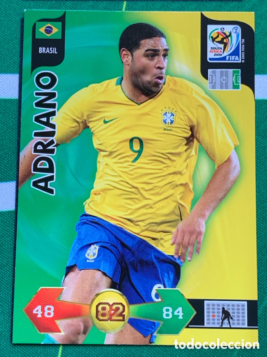 Cromos de F&uacute;tbol: 45 Adriano Brazil Base card ADRENALYN XL MUNDIAL SOUTH AFRICA 2010 FIFA WORLD CUP PANINI