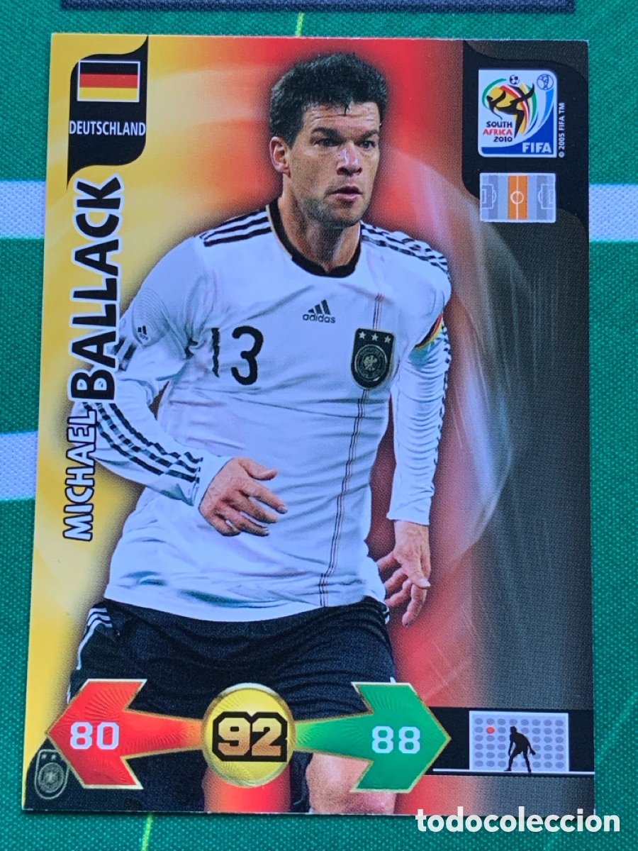 Cromos de F&uacute;tbol: 92 Michael Ballack Deutschland Base card ADRENALYN XL MUNDIAL SOUTH AFRICA 2010 FIFA WORLD CUP PANIN