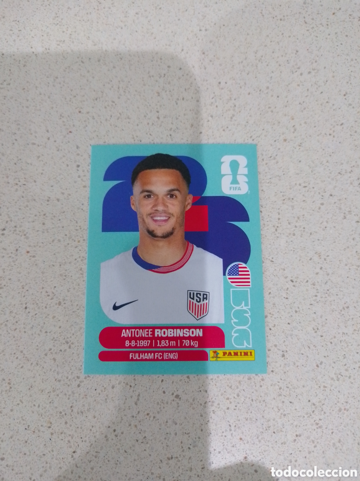 Cromos de F&uacute;tbol: CROMO NUMERO 7 ROBINSON USA. MUNDIAL 2026. PANINI.