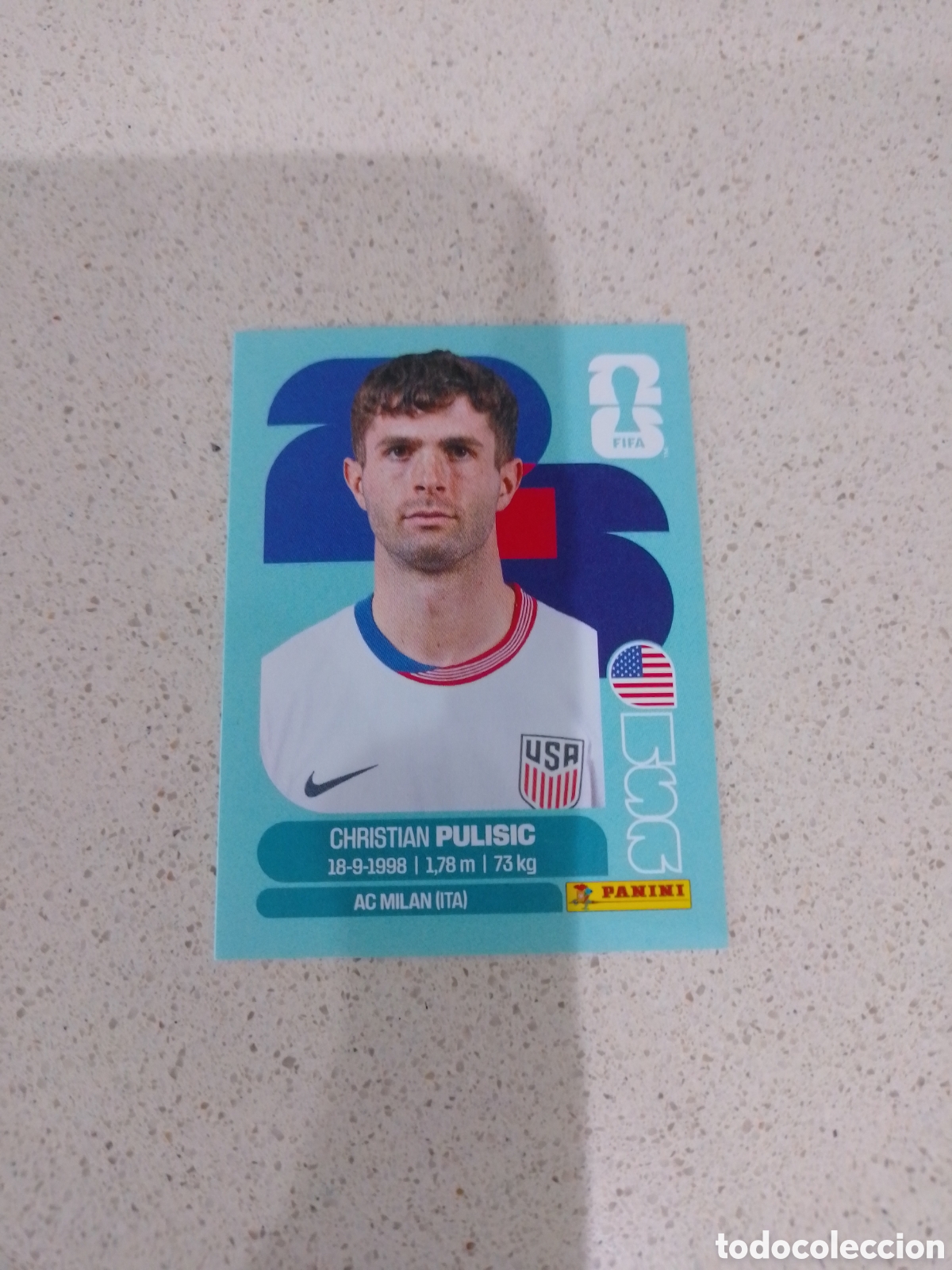 Cromos de F&uacute;tbol: CROMO NUMERO 16 PULISIC USA. MUNDIAL 2026. PANINI.
