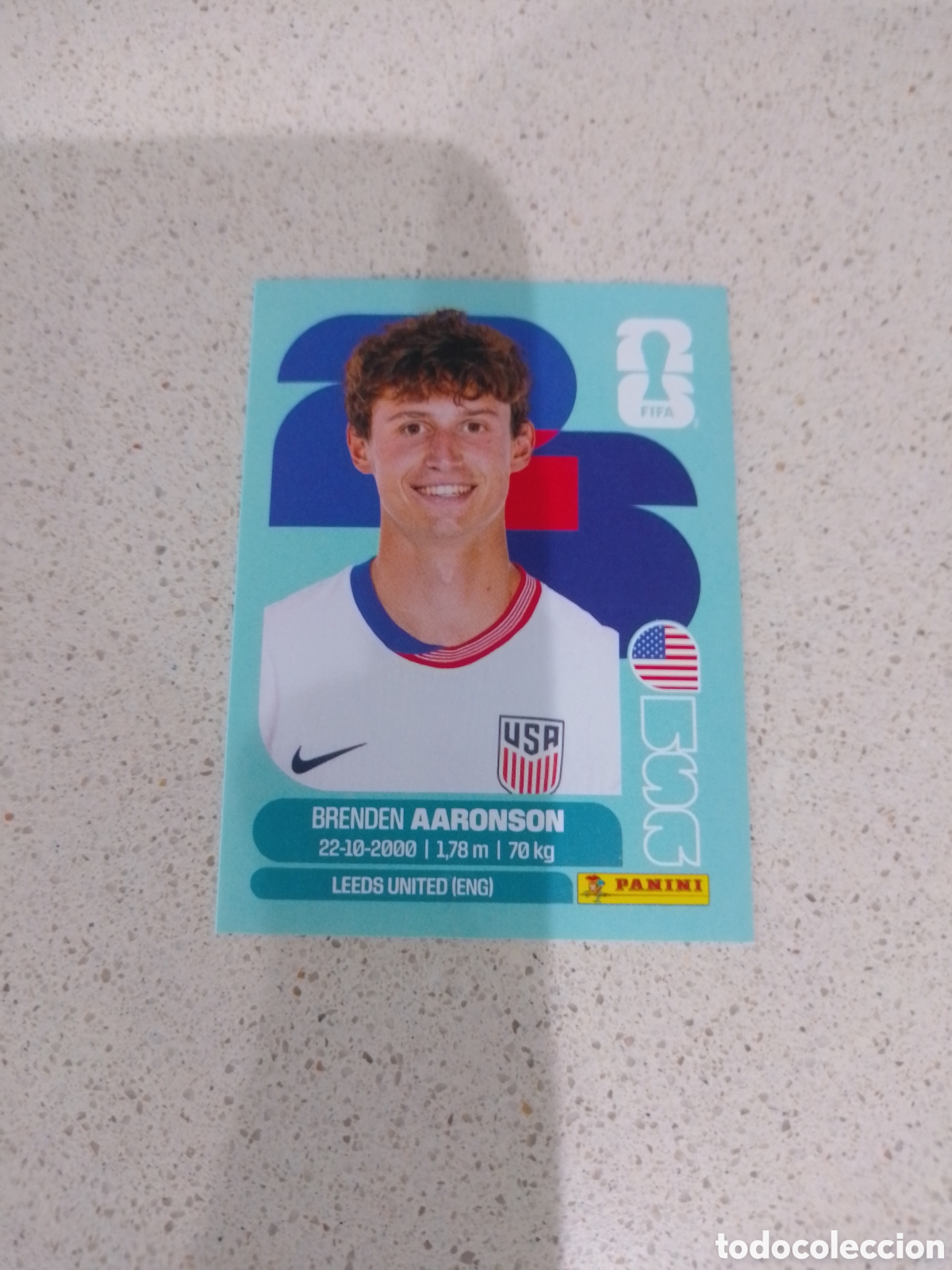 Cromos de F&uacute;tbol: CROMO NUMERO 17 AARONSON USA. MUNDIAL 2026. PANINI.