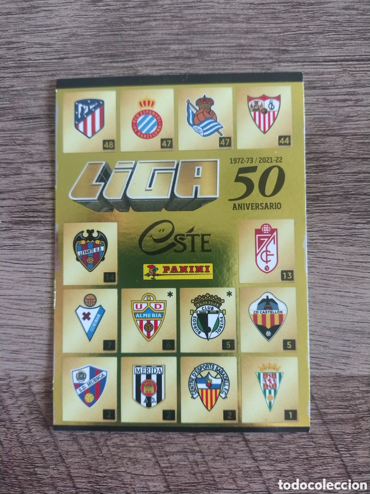 Cromos de F&uacute;tbol: Liga Este 2021-22 La Isla del Tesoro N5