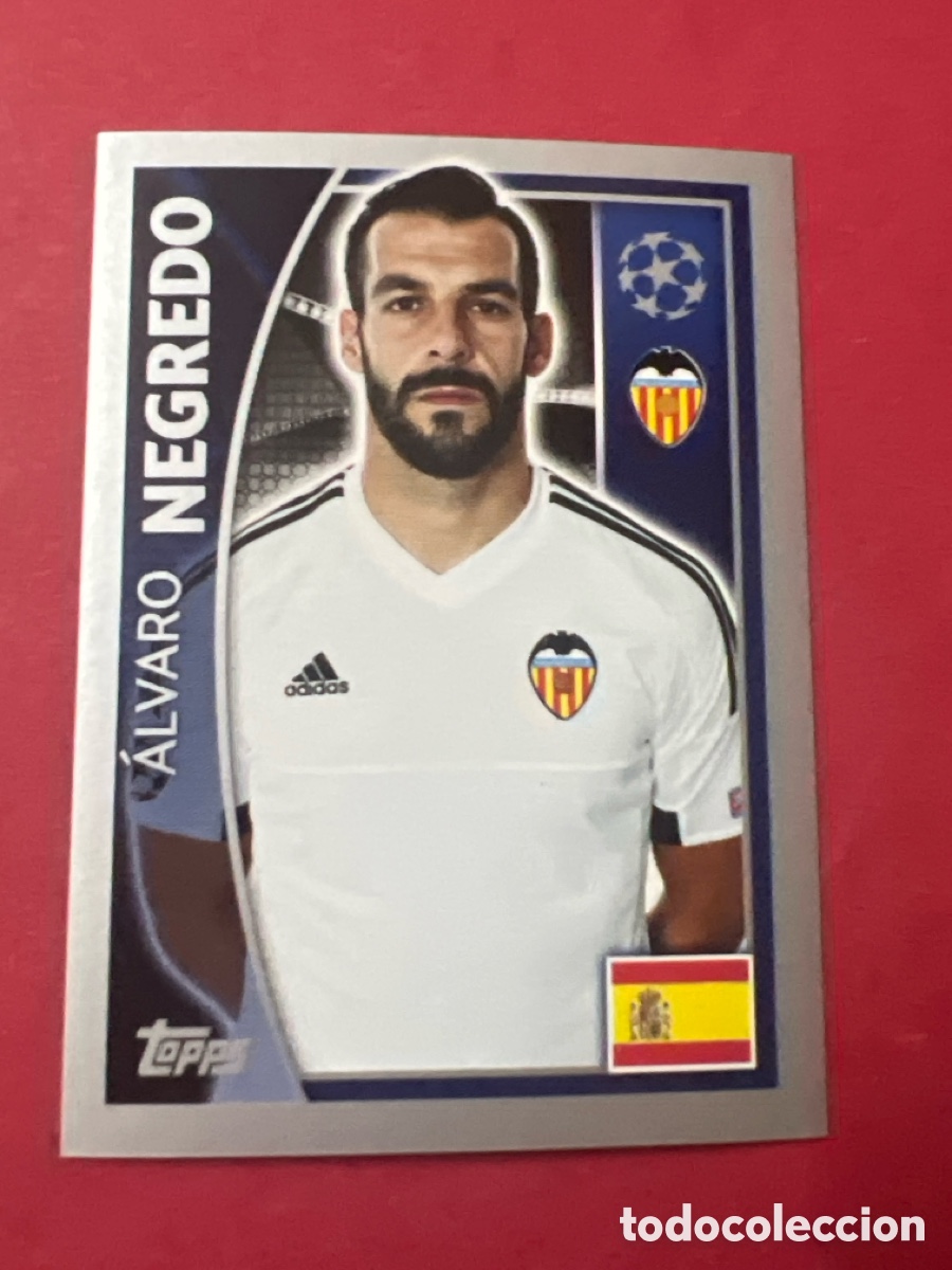 Cromos de F&uacute;tbol: C1780. CROMO FUTBOL NEGREDO VALENCIA C.F. SIN PEGAR N&ordm; 563 CHAMPIONS LEAGUE 2015-2016/15-16 TOPPS