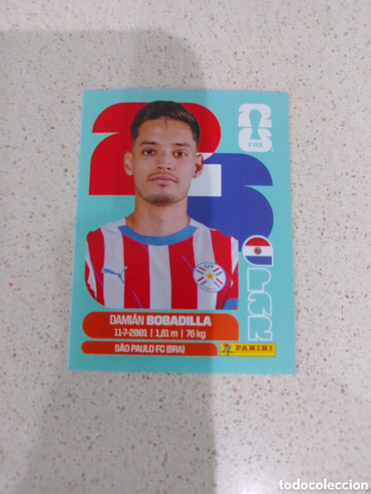 Cromos de F&uacute;tbol: CROMO NUMERO 11 BOBADILLA PARAGUAY. MUNDIAL 2026. PANINI.