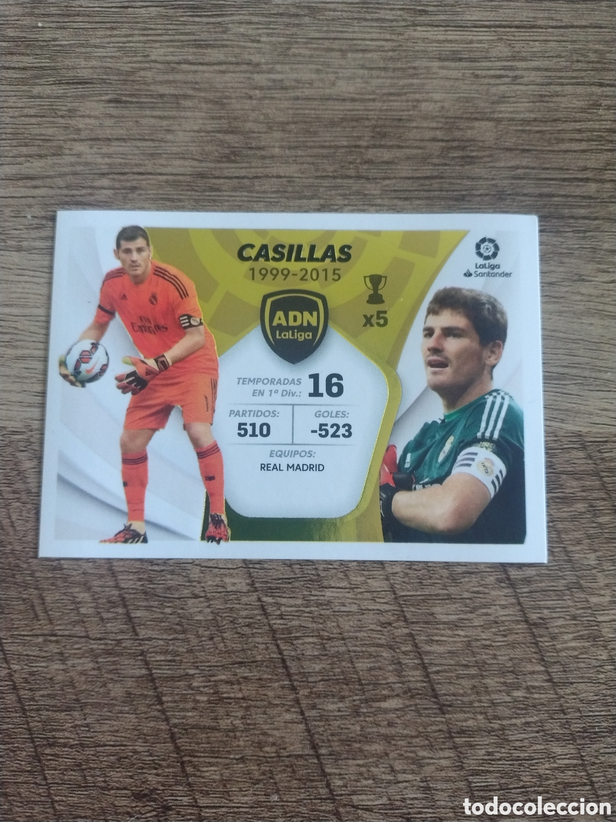 Cromos de F&uacute;tbol: Liga Este 2021-22 ADN LaLiga N5 Casillas