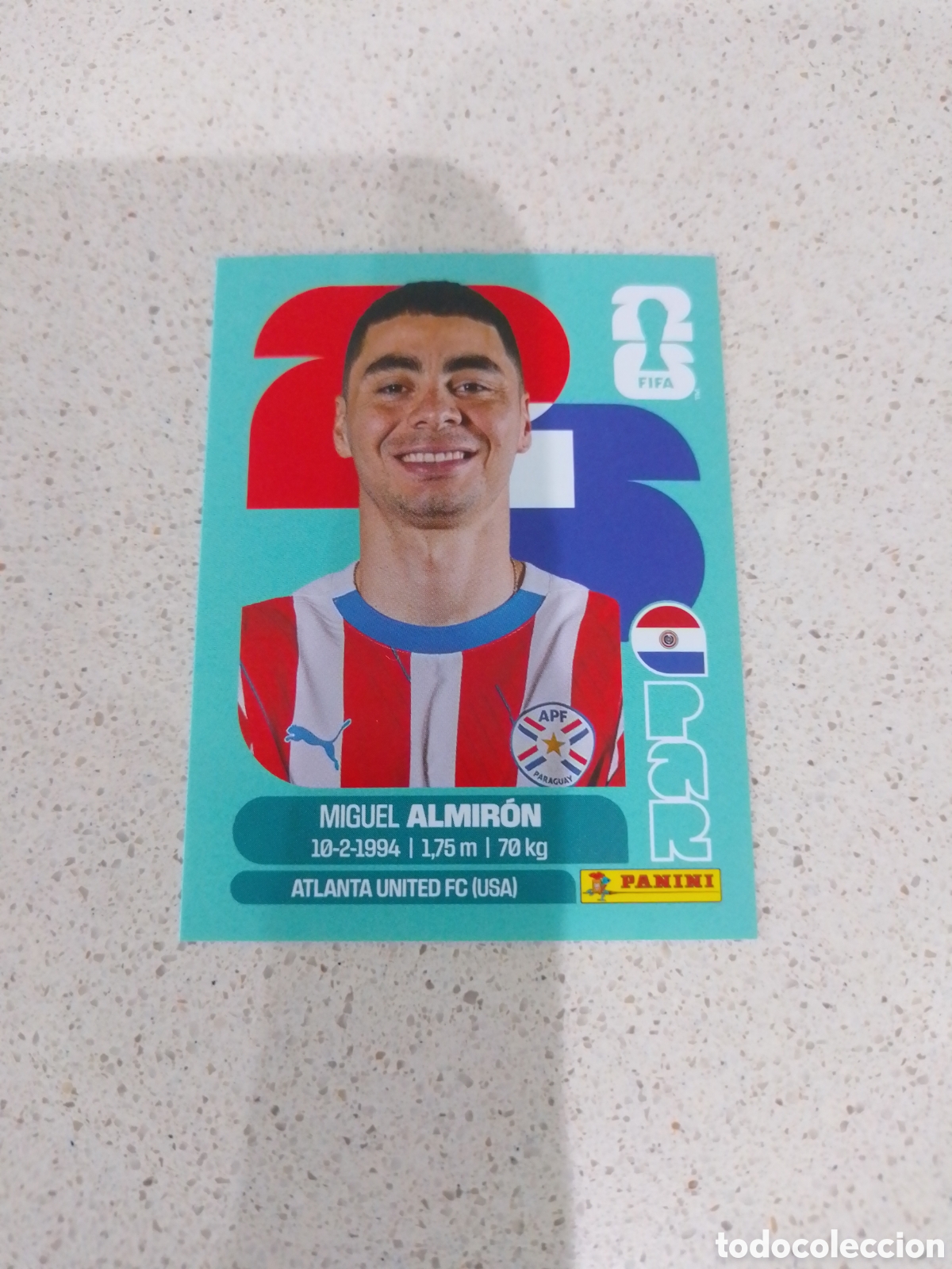 Cromos de F&uacute;tbol: CROMO NUMERO 17 ALMIR&Oacute;N PARAGUAY. MUNDIAL 2026.PANINI.