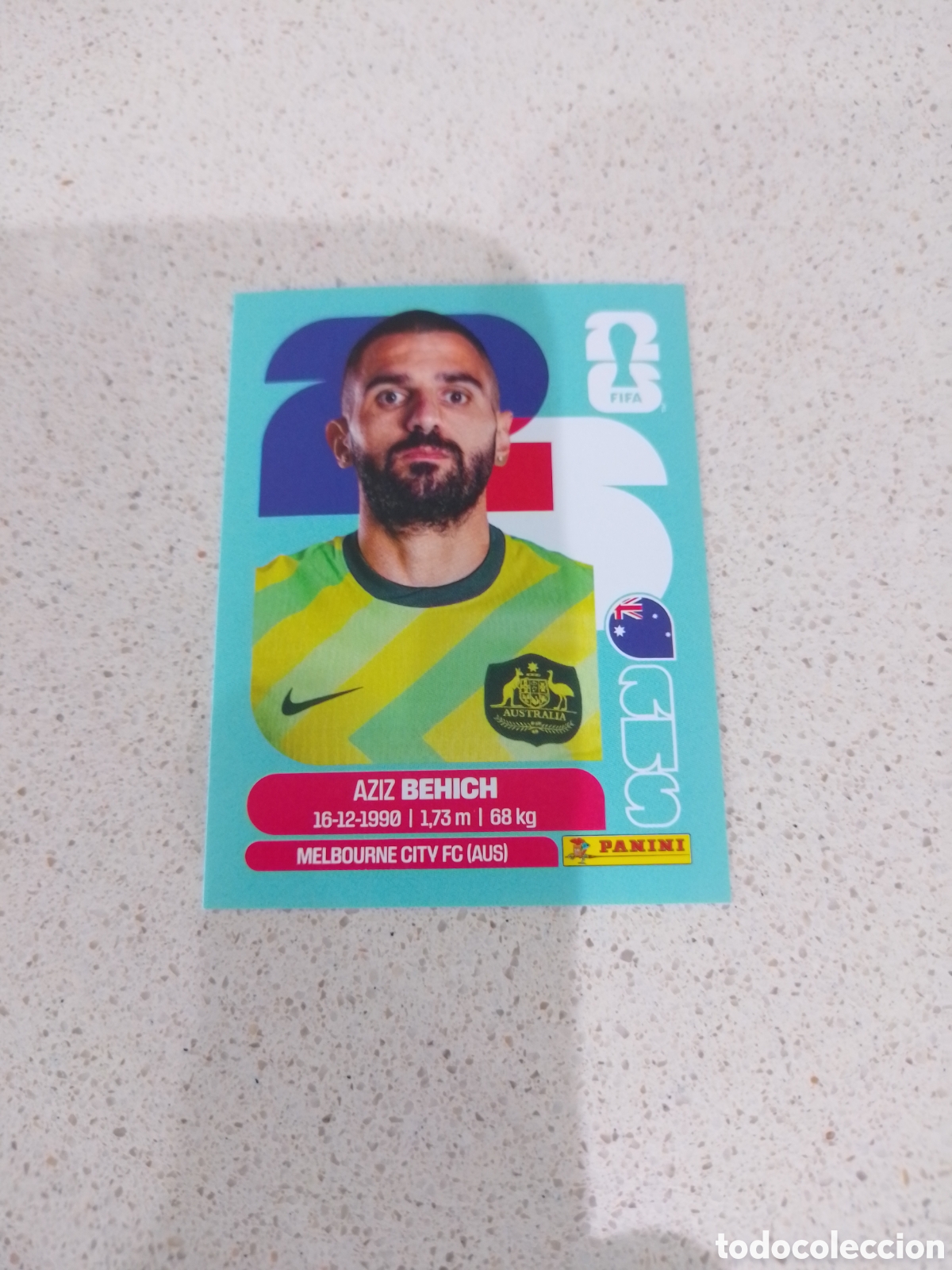 Figurine di Calcio: CROMO NUMERO 7 BEHICH AUSTRALIA. MUNDIAL 2026. PANINI.